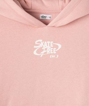 Sweat à capuche et poche kangourou en molleton imprimé devant et dos garçon vue2 - GEMO 4G GARCON - GEMO