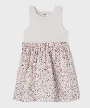 Robe en coton avec haut débardeur fille vue1 - GEMO 4G FILLE - GEMO
