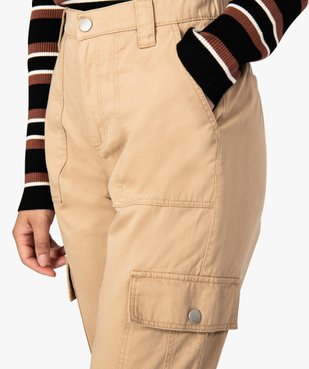 Pantalon cargo femme en toile vue2 - FOLLOW ME - GEMO