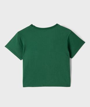 Tee-shirt court avec inscription vintage et motif Stitch fille - Disney vue3 - LILO & STITCH - GEMO