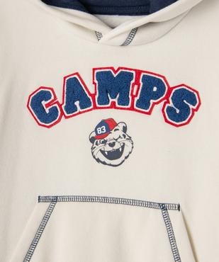 Sweat à capuche intérieur molletonné garçon - Camps United vue3 - CAMPS - GEMO
