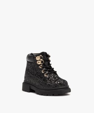 Boots fille fourrées dessus à strass  vue2 - GEMO(BEBE DEBT) - GEMO