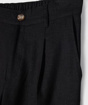 Pantalon large en lin et viscose fille vue2 - GEMO 4G FILLE - GEMO