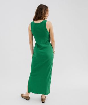 Robe longue sans manches en maille côtelée femme vue3 - GEMO(FEMME PAP) - GEMO