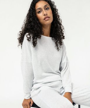 Haut de pyjama à manches chauve-souris femme vue2 - GEMO 4G FEMME - GEMO