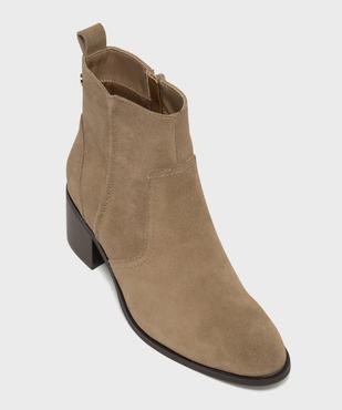 Boots à talon dessus cuir femme - LuluCastagnette vue5 - LULUCASTAGNETTE - GEMO