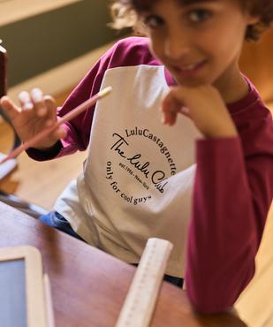 Tee-shirt manches longues raglan en jersey de coton imprimé garçon - LuluCastagnette vue4 - LULU CASTAGNETTE G4G D - GEMO
