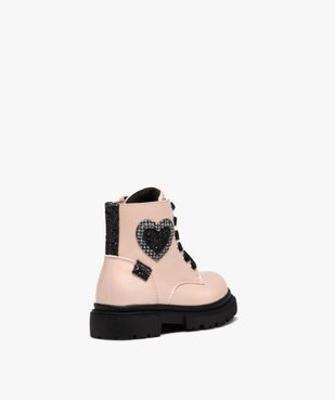 Boots fille irisés avec détails pailletés sur semelle crantée vue4 - GEMO(BEBE DEBT) - GEMO