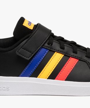 Baskets garçon à bandes contrastantes et à scratch - Adidas vue6 - ADIDAS - GEMO
