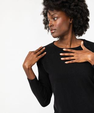 Pull fin à col rond finitions roulottée femme vue2 - GEMO(FEMME PAP) - GEMO