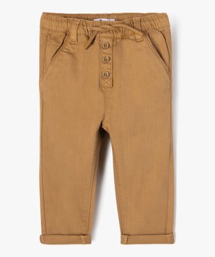 Pantalon en denim coloré bébé garçon vue1 - GEMO(BB COUCHE) - GEMO