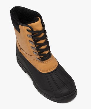 Après-ski homme fourrés dessus bicolore à lacets vue5 - GEMO (HOMME) - GEMO