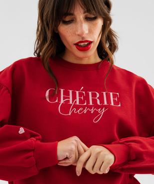 Sweat oversize avec manches froncées femme vue1 - GEMO(FEMME PAP) - GEMO