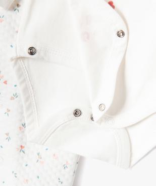 Ensemble layette 3 pièces bébé fille vue4 - GEMO(BB COUCHE) - GEMO
