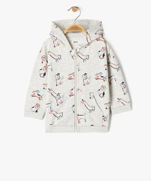 Sweat à capuche fermeture zippée bébé garçon vue1 - GEMO(BEBE DEBT) - GEMO