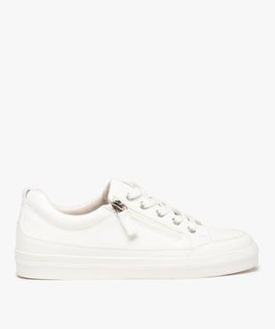 Baskets femme unies à lacets et zip motif croco vue1 - GEMO (SPORTSWR) - GEMO