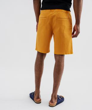 Bermuda regular en coton stretch à taille élastiqué homme vue3 - GEMO 4G HOMME - GEMO