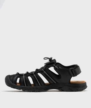Chaussures confort ouvertes à lacets élastiques homme vue3 - G'FLEX - GEMO