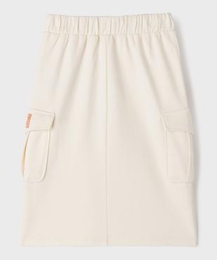 Jupe longue en maille sweat fille vue3 - GEMO 4G FILLE - GEMO