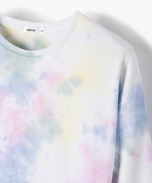 Sweat fille multicolore effet tie and dye vue2 - GEMO (JUNIOR) - GEMO
