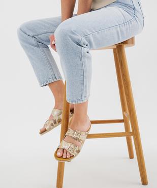 Sandales brillantes à semelle intérieure cuir anatomique femme vue7 - VALENTINA BALDA - GEMO