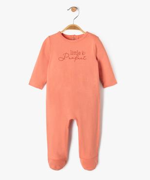 Pyjama dors-bien en coton fermeture pont-dos bébé vue1 - GEMO(BB COUCHE) - GEMO