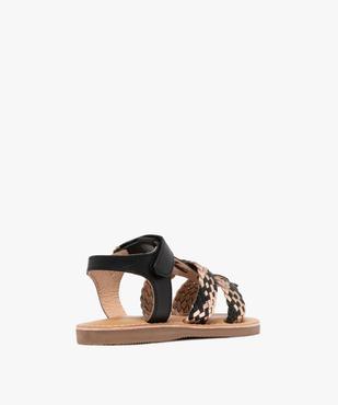 Sandales en cuir à larges brides tressées fille - Tanéo vue4 - TANEO GEMO FOR GOOD - GEMO