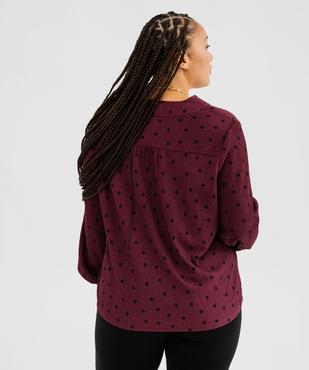 Tee-shirt imprimé à manches longues à col V femme grande taille vue3 - GEMO 4G GT - GEMO