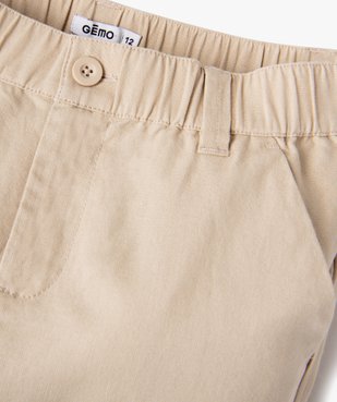 Pantalon coupe regular avec taille élastique garçon vue2 - GEMO (JUNIOR) - GEMO