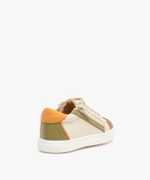 Baskets garçon en cuir fermeture à lacets et zip – NA! vue4 - NA! - GEMO