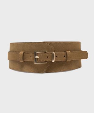 Ceinture large avec partie élastique femme vue1 - GEMO (ACCESS) - GEMO