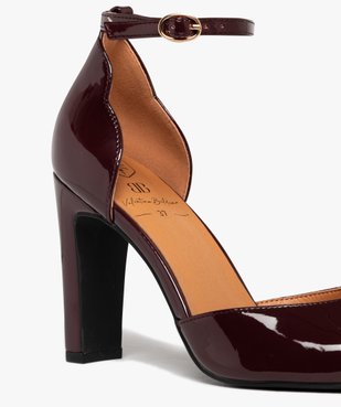 Escarpins femme vernis à talon haut et bout pointu  vue6 - GEMO(URBAIN) - GEMO
