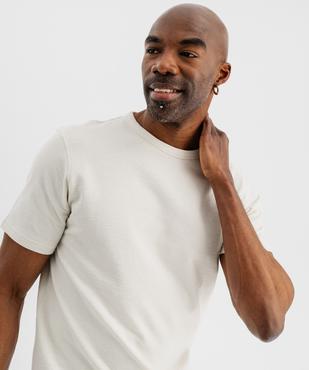 Tee-shirt manches courtes en maille épaisse homme vue2 - GEMO (HOMME) - GEMO