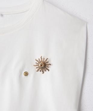 Tee-shirt sans manches loose en jersey de coton à breloque femme vue5 - GEMO(FEMME PAP) - GEMO