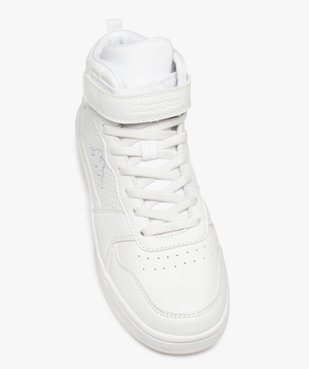Baskets garçon mid-cut unies à lacets et scratch – Kappa vue5 - KAPPA - GEMO