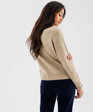 Pull à col roulé et motif drapeau US avec de la laine femme - LuluCastagnette vue3 - LULUCASTAGNETTE - GEMO