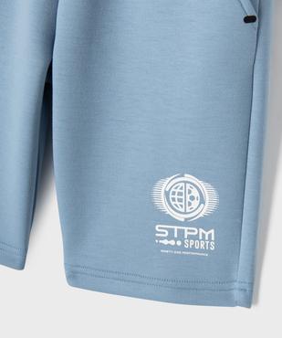 Bermuda en maille extensible à taille élastiquée garçon vue2 - GEMO (ENFANT) - GEMO