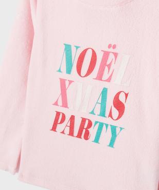 Pyjama 2 pièces Noël fille vue2 - GEMO 4G FILLE - GEMO