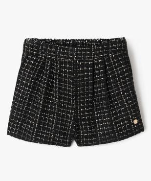 Short large effet tweed fille - LuluCastagnette vue3 - LULUCASTAGNETTE - GEMO