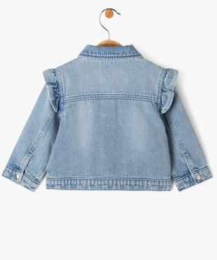 Veste en jean avec volants sur les épaules bébé fille vue4 - GEMO(BEBE DEBT) - GEMO