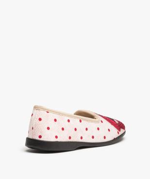 Chaussons femme en velours ras imprimés bouledogue vue4 - GEMO 4G FEMME - GEMO
