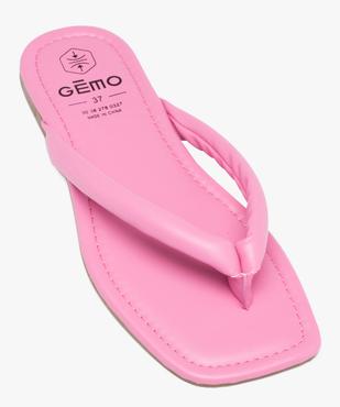 Sandales femme à entre-doigts uni matelassé vue5 - GEMO (CASUAL) - GEMO