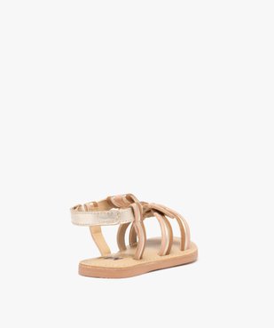 Sandales bébé fille en cuir à brides tressées effet métallisé - NA! vue4 - NA! - GEMO