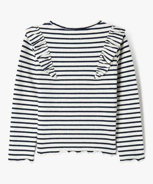 Tee-shirt à manches longues avec volants sur les épaules fille - LuluCastagnette vue4 - LULUCASTAGNETTE - GEMO