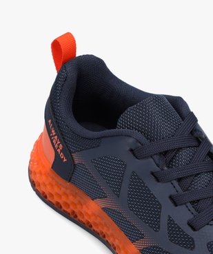 Baskets garçon bicolores en mesh fermeture lacets vue6 - GEMO 4G GARCON - GEMO
