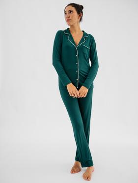 Pyjama boutonné en viscose femme vue2 - GEMO 4G FEMME - GEMO