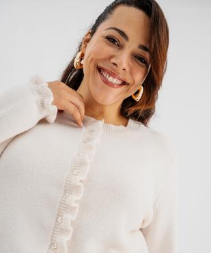 Gilet à petits boutons irisés et finitions volantées femme grande taille vue3 - GEMO (G TAILLE) - GEMO