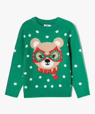 Pull de Noël avec motif nounours fille vue2 - GEMO (ENFANT) - GEMO