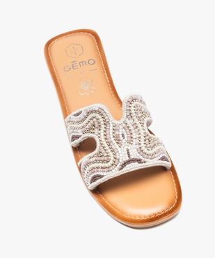 Mules femme plates avec dessus en perles vue5 - GEMO (CASUAL) - GEMO
