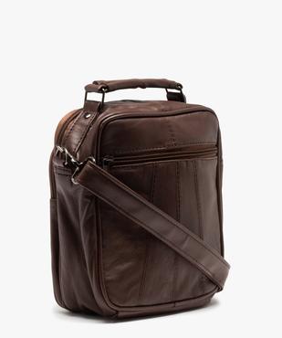 Sacoche en cuir avec bandoulière amovible homme  vue2 - GEMO (ACCESS) - GEMO
